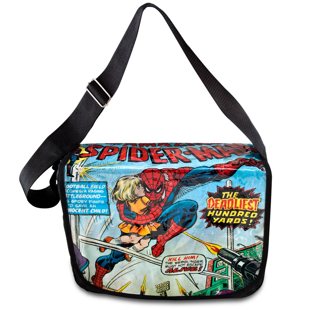 Comic Print Spider-Man Messenger Bag