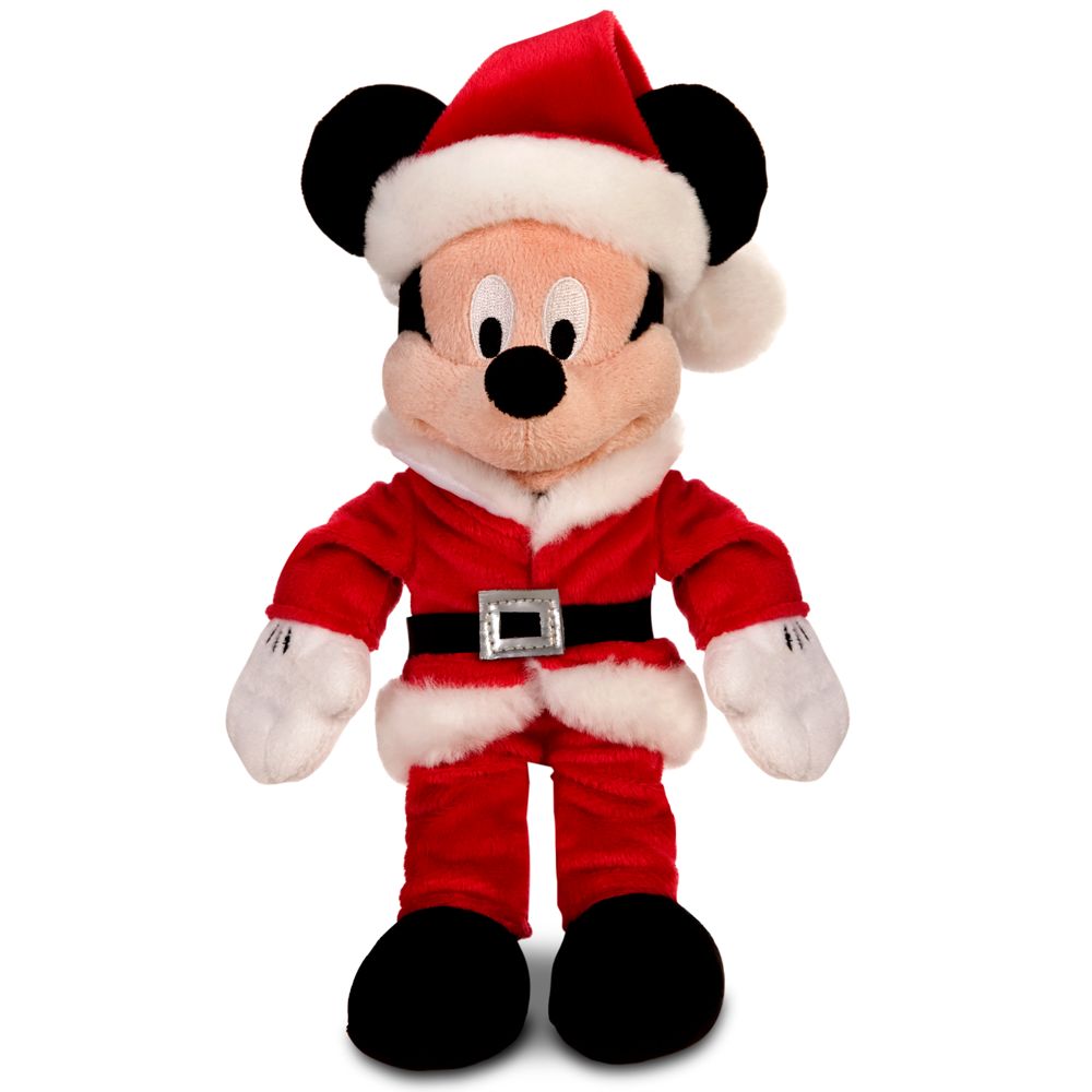 Santa Claus Mickey Mouse Mini Bean Bag Plush Toy -- 10 H