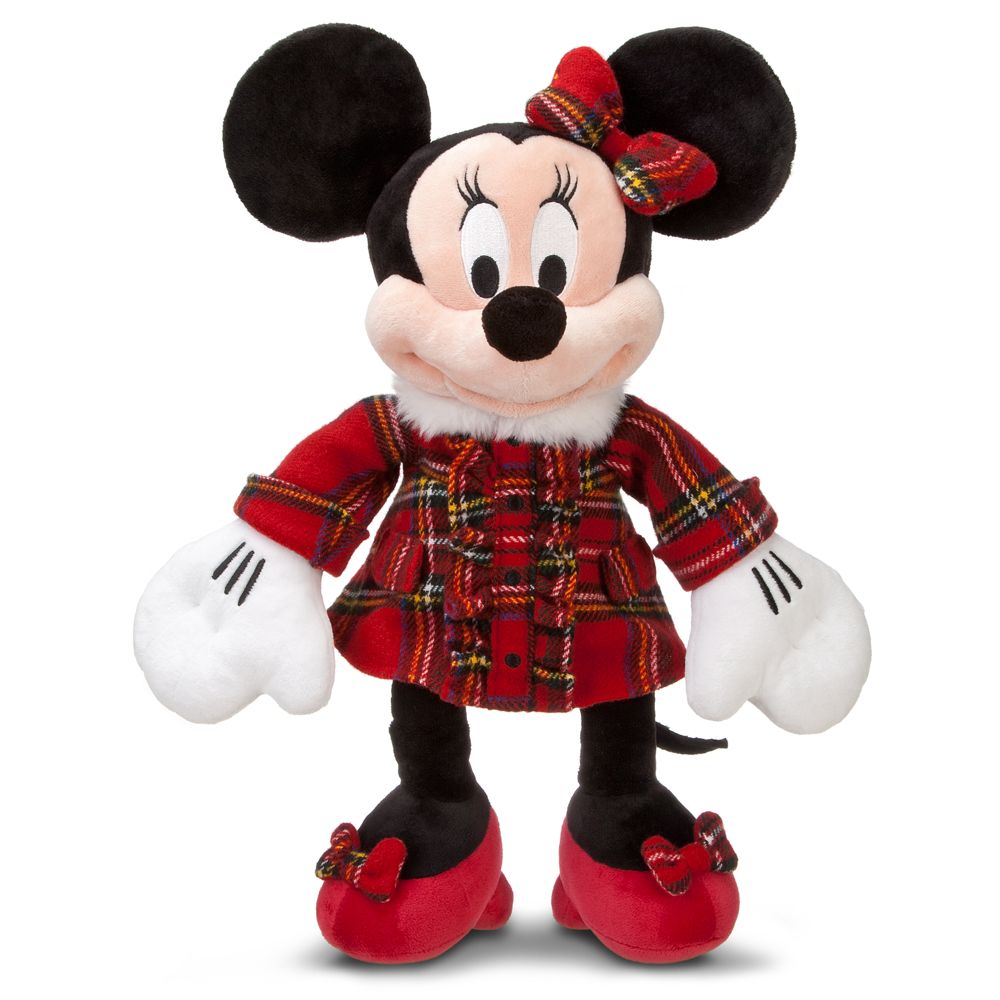 2011 Holiday Plaid Minnie Mouse Plush Toy -- 18 H