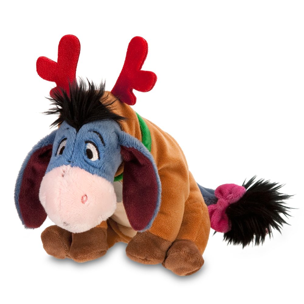 Santas Reindeer Eeyore Mini Bean Bag Plush Toy -- 7 H