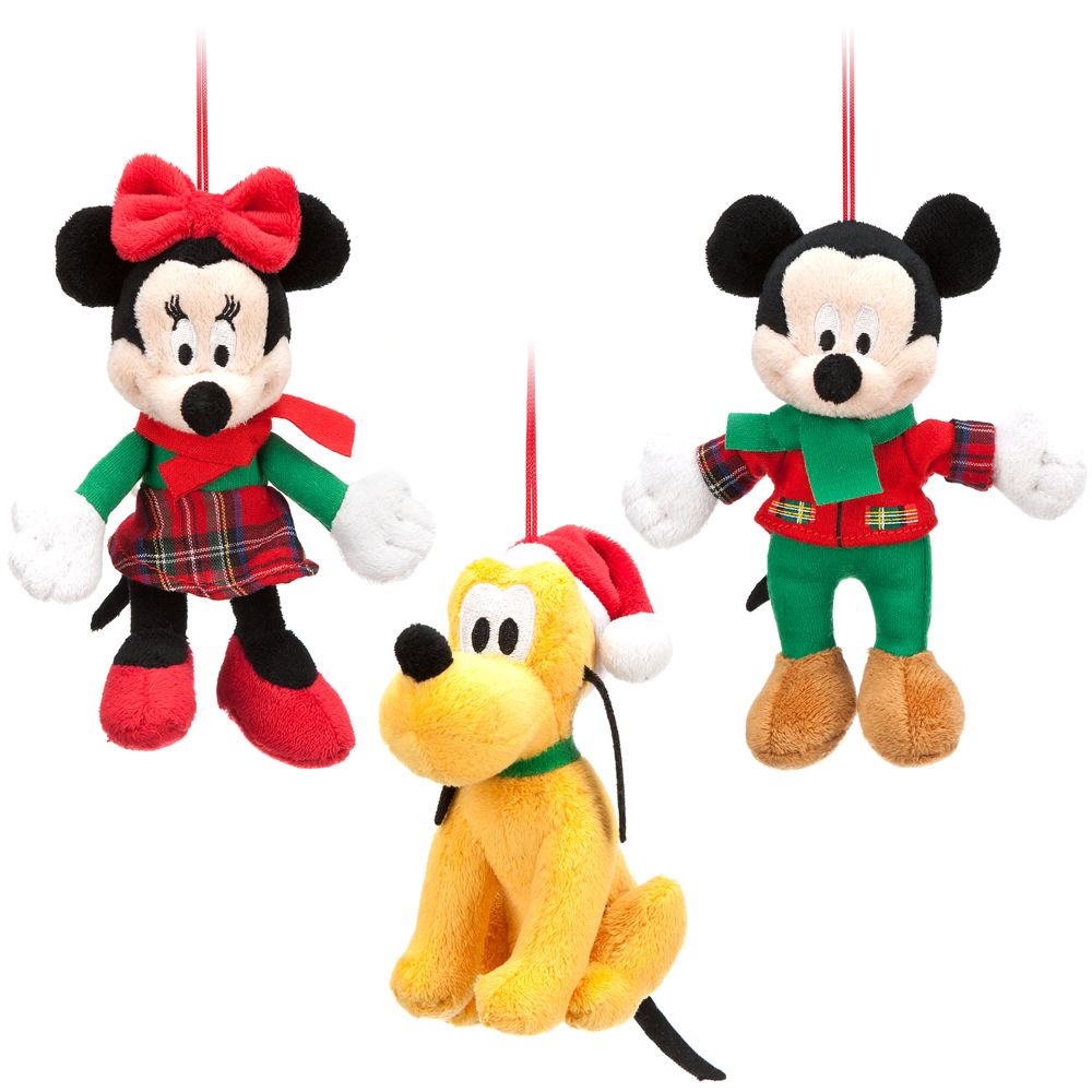 christmas plush mickey and minnie