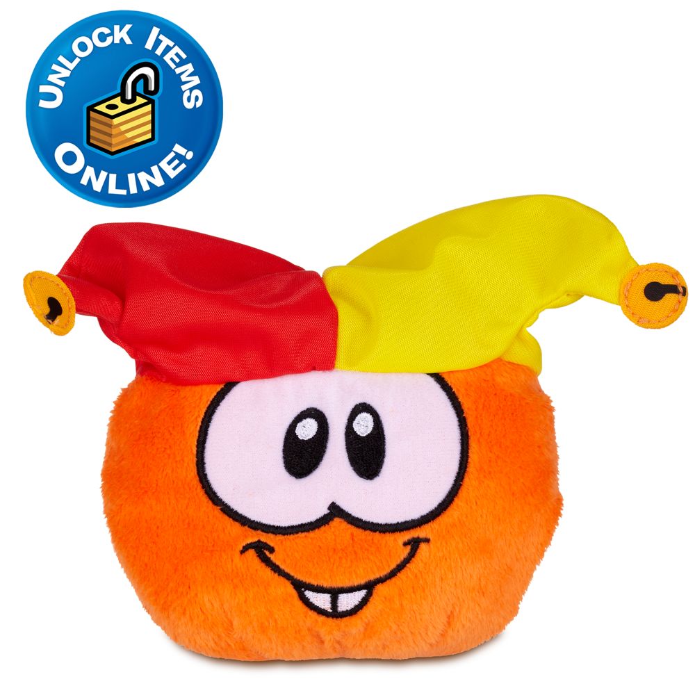 Club Penguin Jester Orange Pet Puffle Plush -- 4'' H