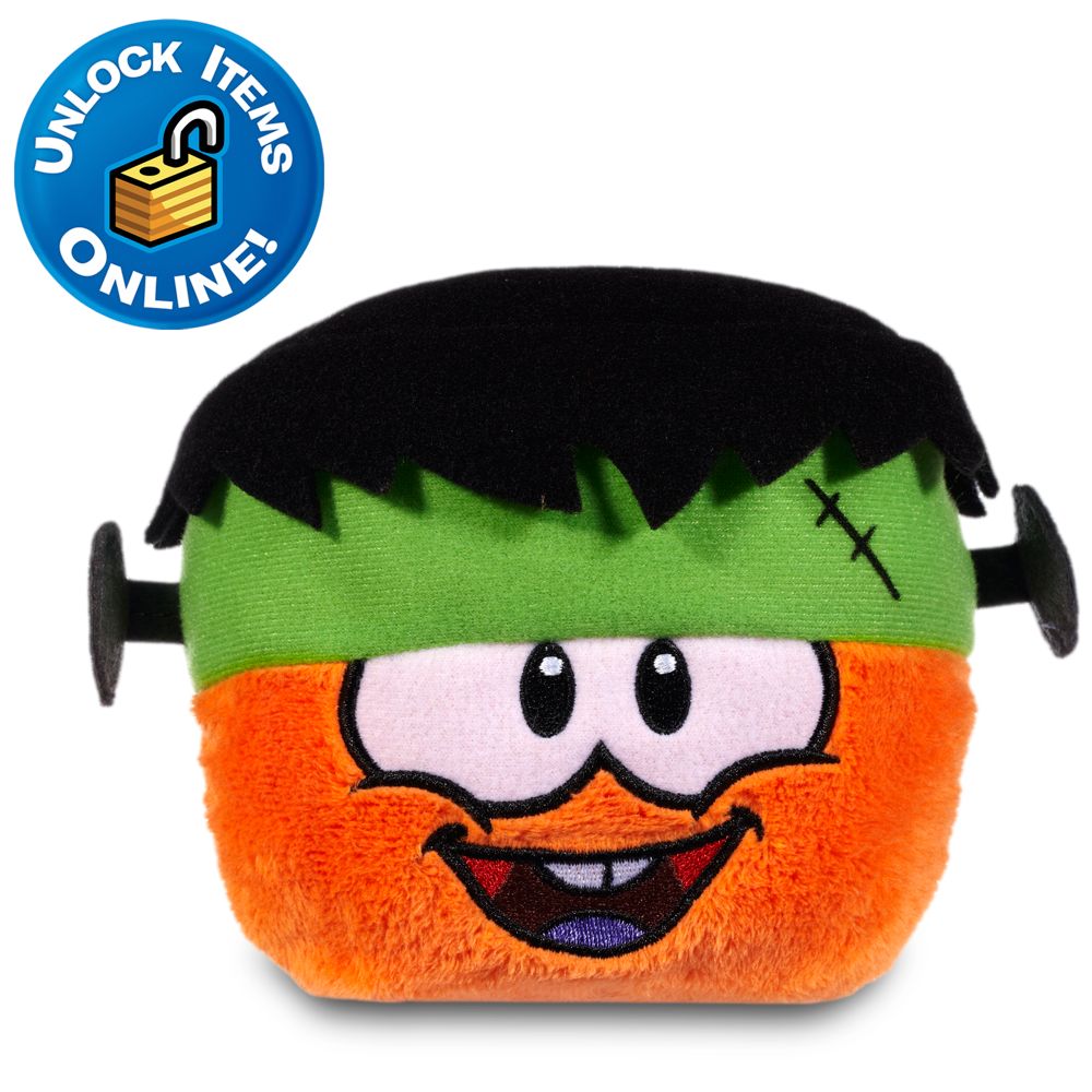 Club Penguin 3 Orange Pet Puffle with Franken Hat