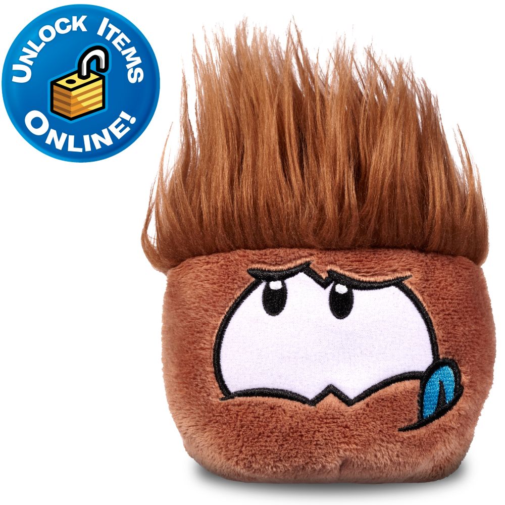Club Penguin Brown Pet Puffle Plush -- 4'' H