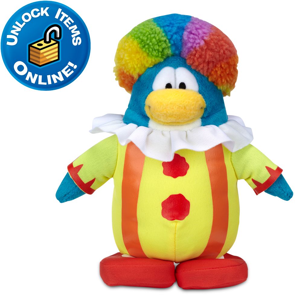 Club Penguin Clown Penguin Plush Toy -- 6''
