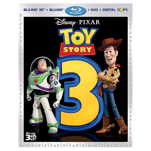 4-Disc Toy Story 3 Blu-ray 3-D + Blu-ray + DVD + Disney File Combo Pack