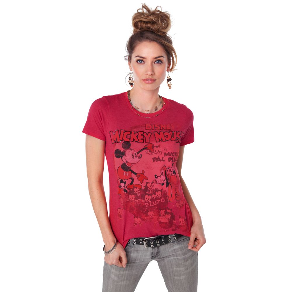 ''Mickey's Pal Pluto'' Mickey Mouse Tee for Women