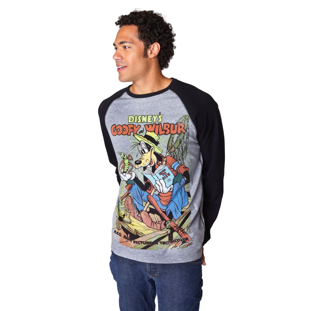 Long Sleeve Raglan ''Goofy and Wilbur'' Goofy Tee for Men