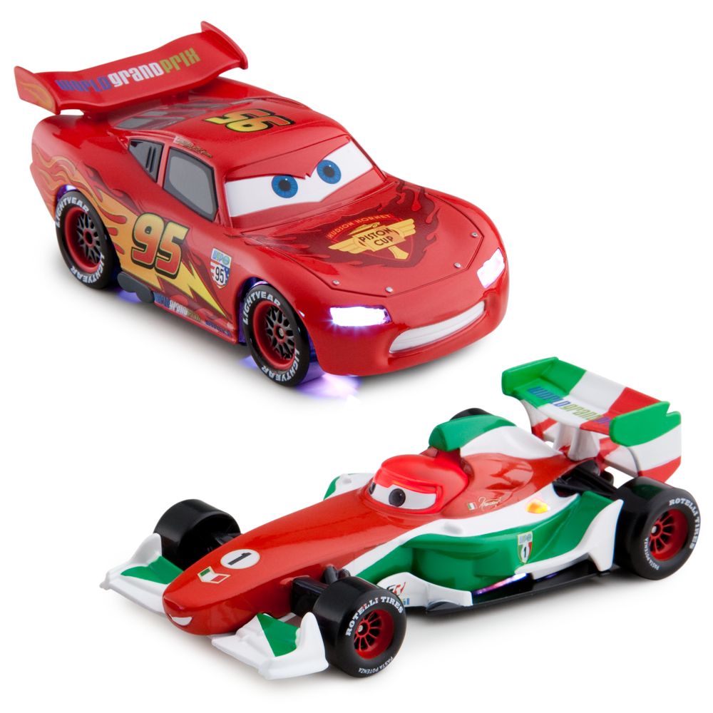 Light-Up Racing Rivals Cars 2 Die Cast Set -- Lightning McQueen vs. Francesco Bernoulli