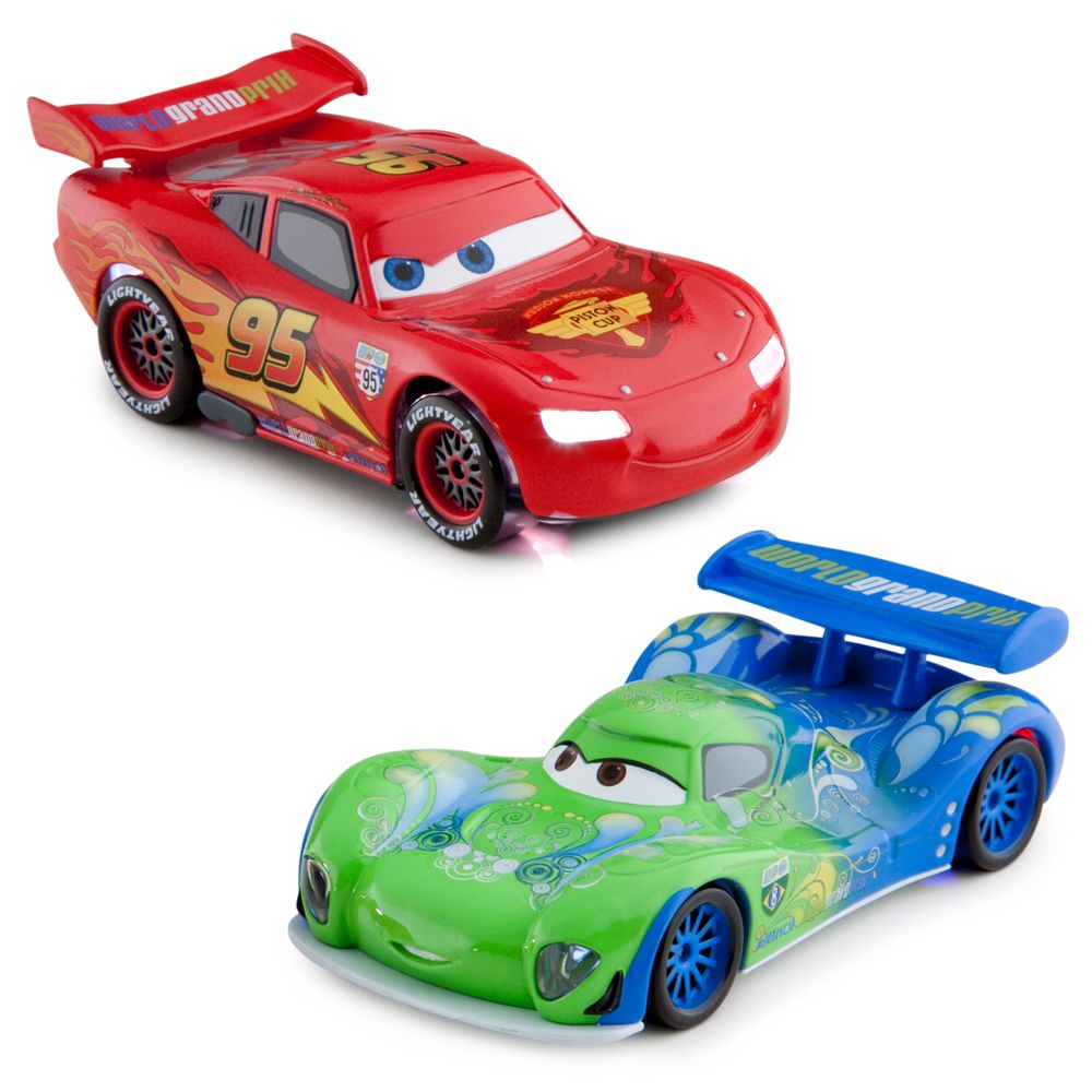 Light-Up Racing Rivals Cars 2 Die Cast Set -- Lightning McQueen vs. Carla Veloso