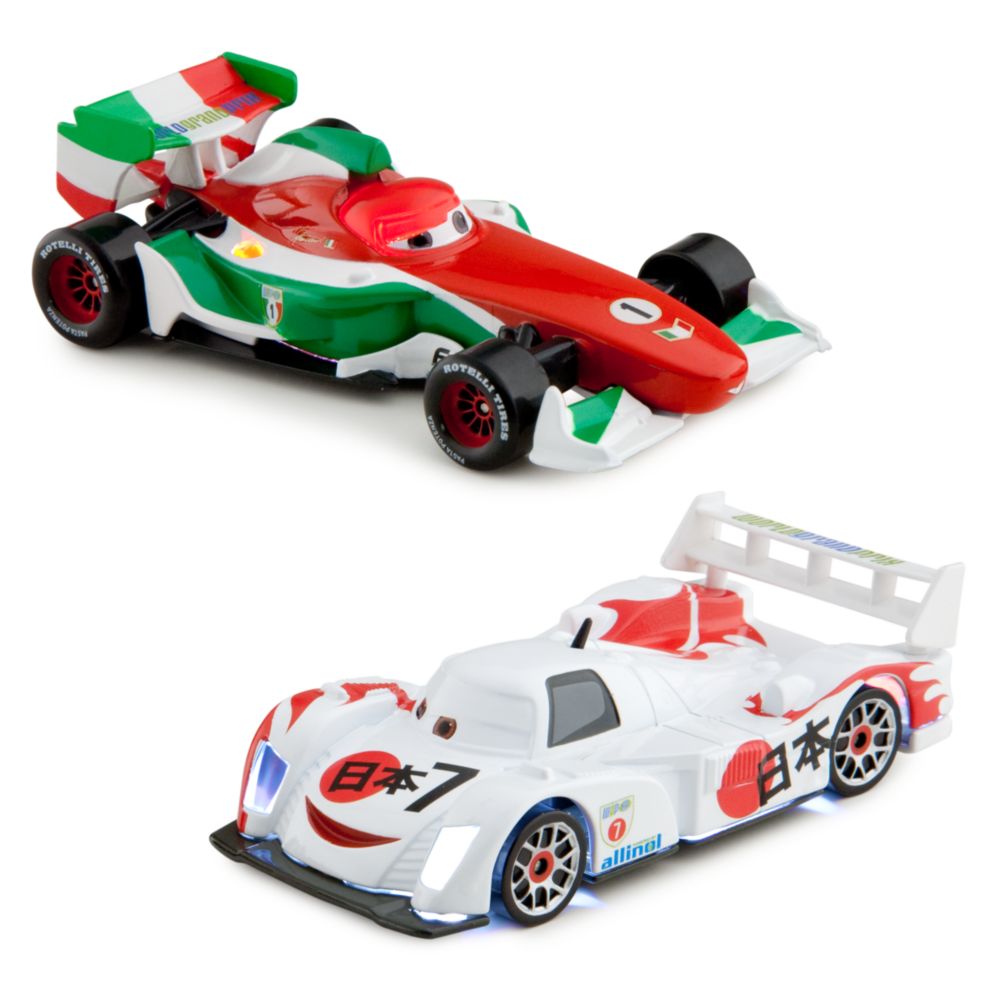 Light-Up Racing Rivals Cars 2 Die Cast Set #3 -- Francesco Bernoulli vs. Shu Todoroki