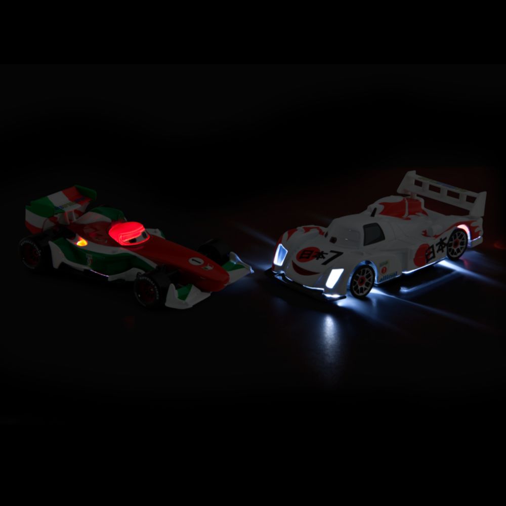 Light-Up Racing Rivals Cars 2 Die Cast Set #3 -- Francesco Bernoulli vs. Shu Todoroki