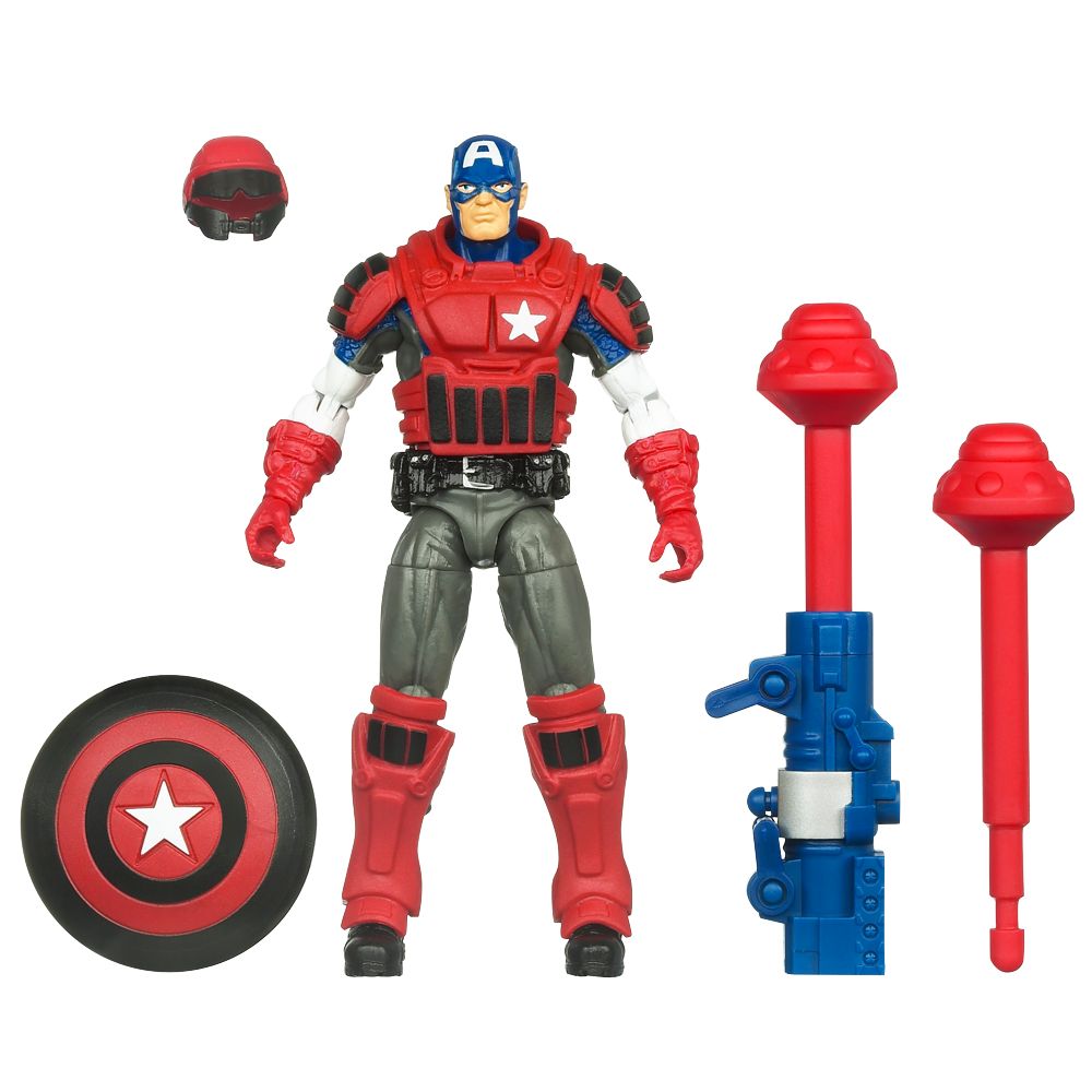 Deluxe Fortress Assault Mission Captain America Action Figure -- 3 3/4'' H