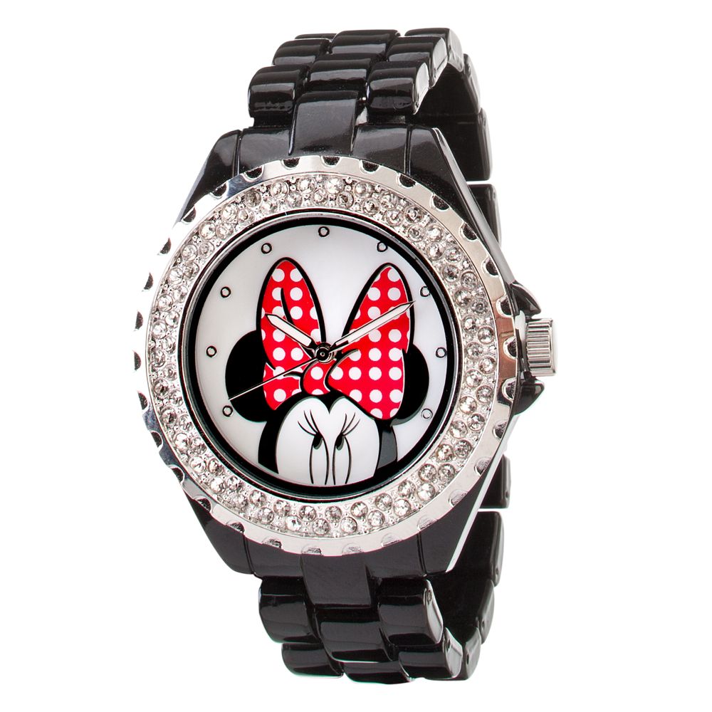 Pav&eacute; Crystal Minnie Mouse Watch