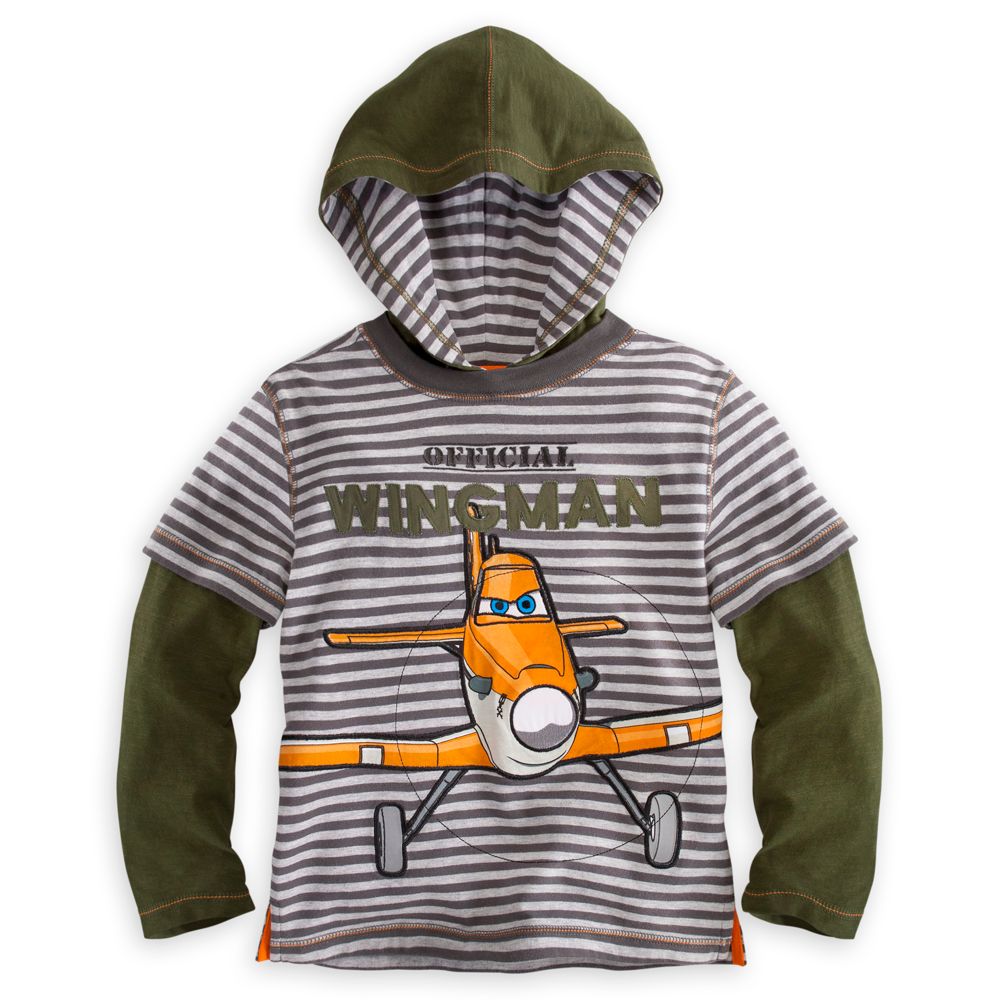 Dusty Hooded Tee for Boys - Planes