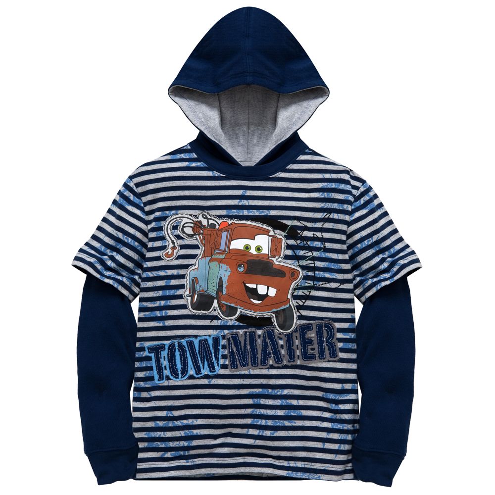 Hooded Double-Up Long Sleeve Tow Mater Tee for Boys