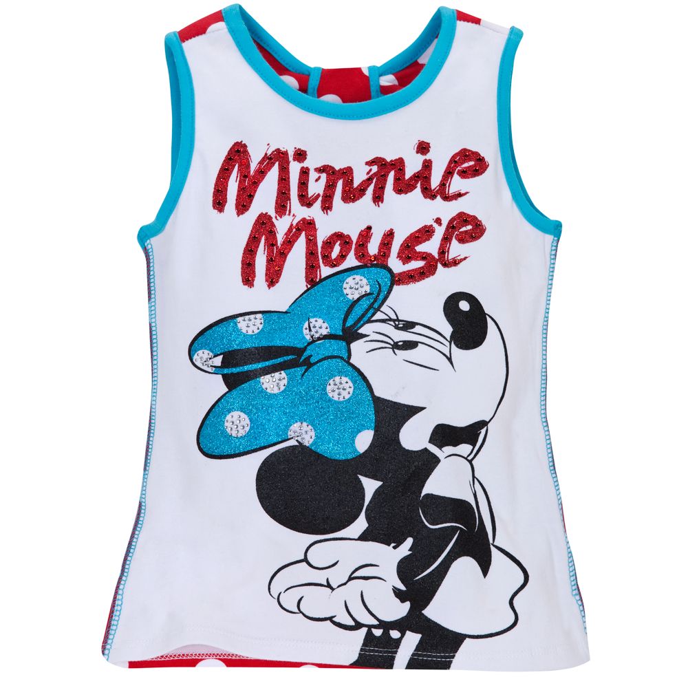 Glitter Minnie Mouse Tank Tee for Girls
