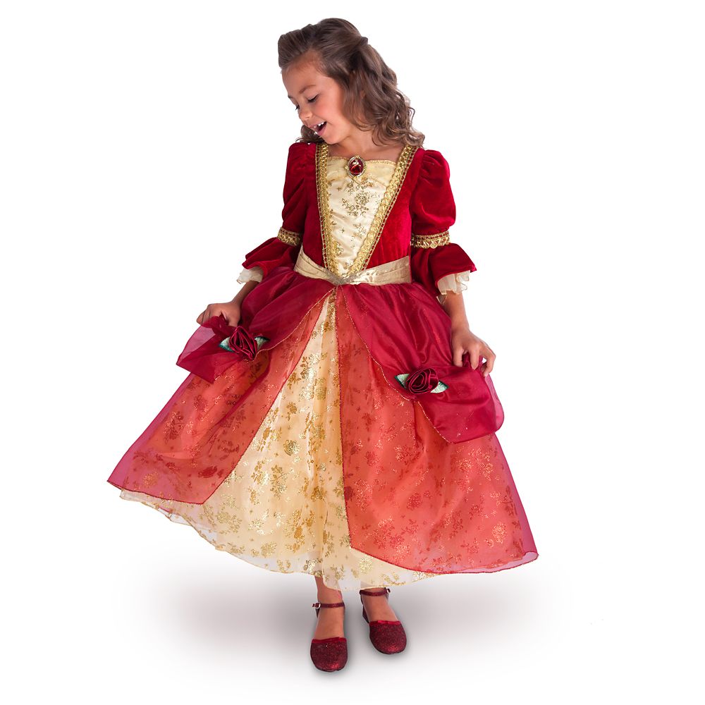 Belle Deluxe Holiday Costume with Cape for Kids