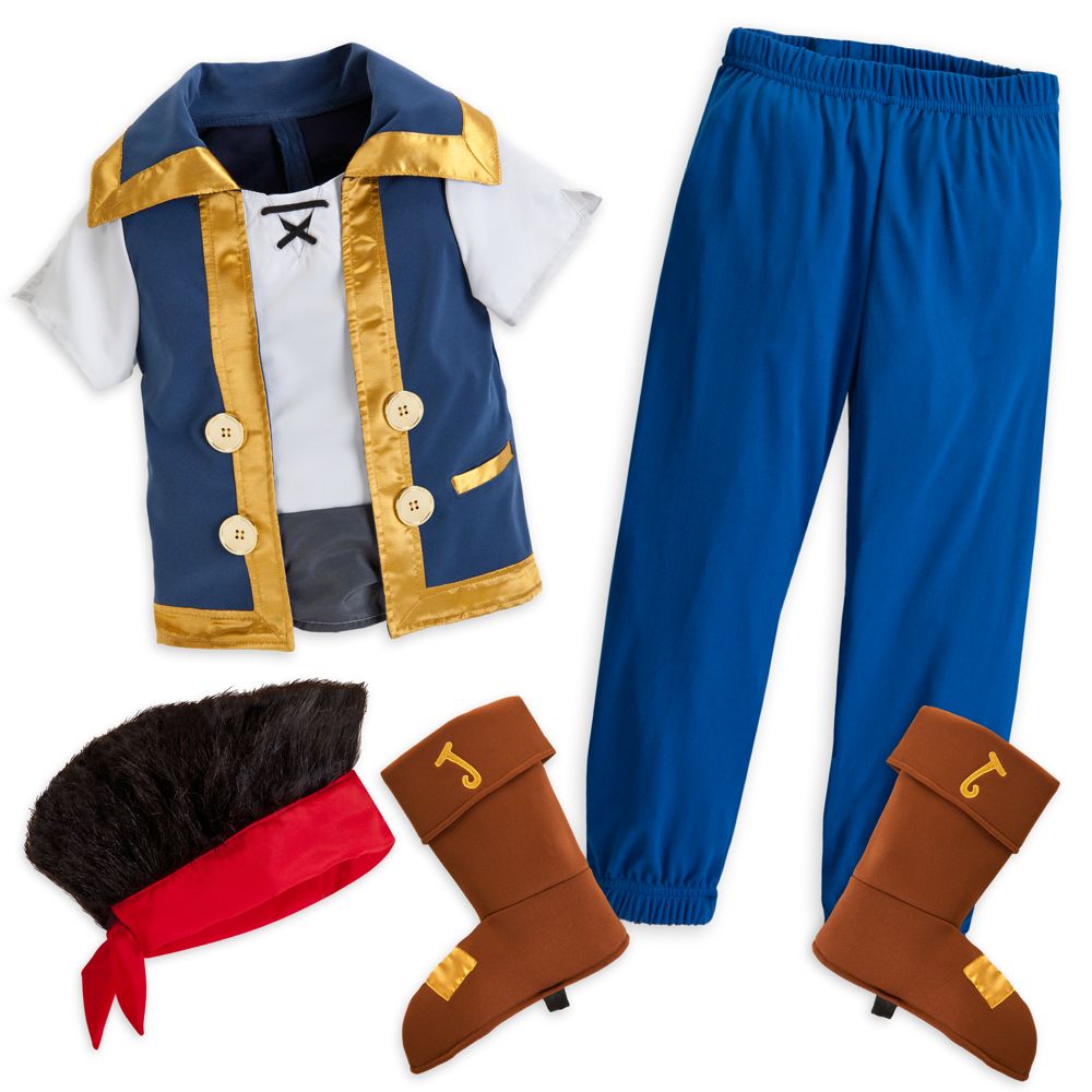 Jake And The Never Land Pirates Costume Wig Top Pants Covers Nwt Disney Store Ebay