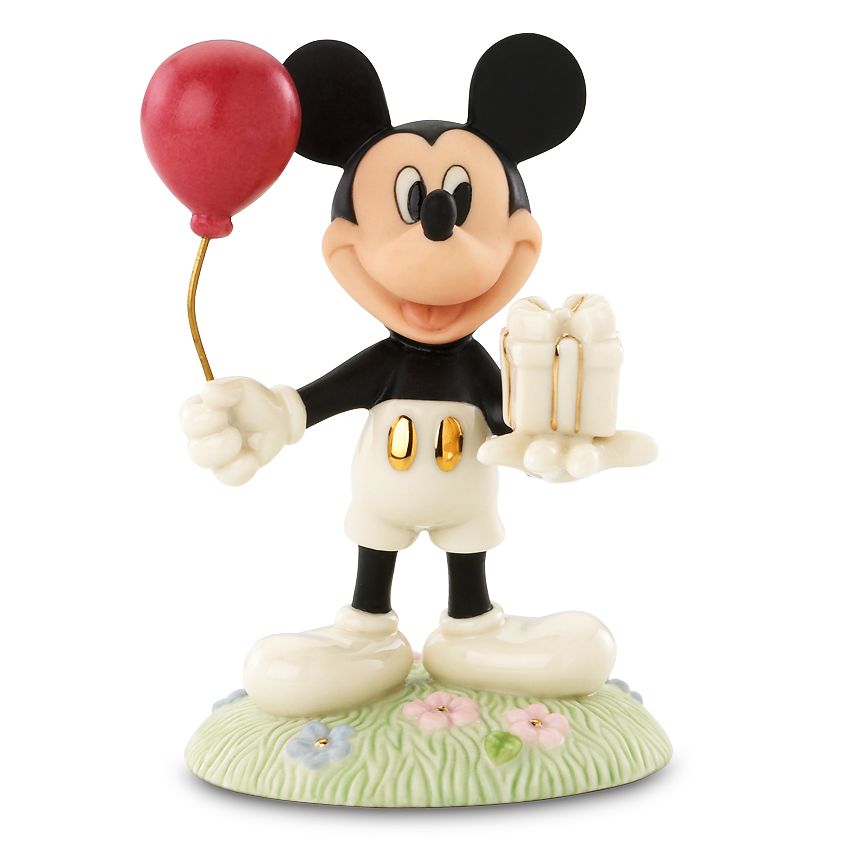 ''Mickey's Birthday Gift'' Mickey Mouse Figurine by Lenox