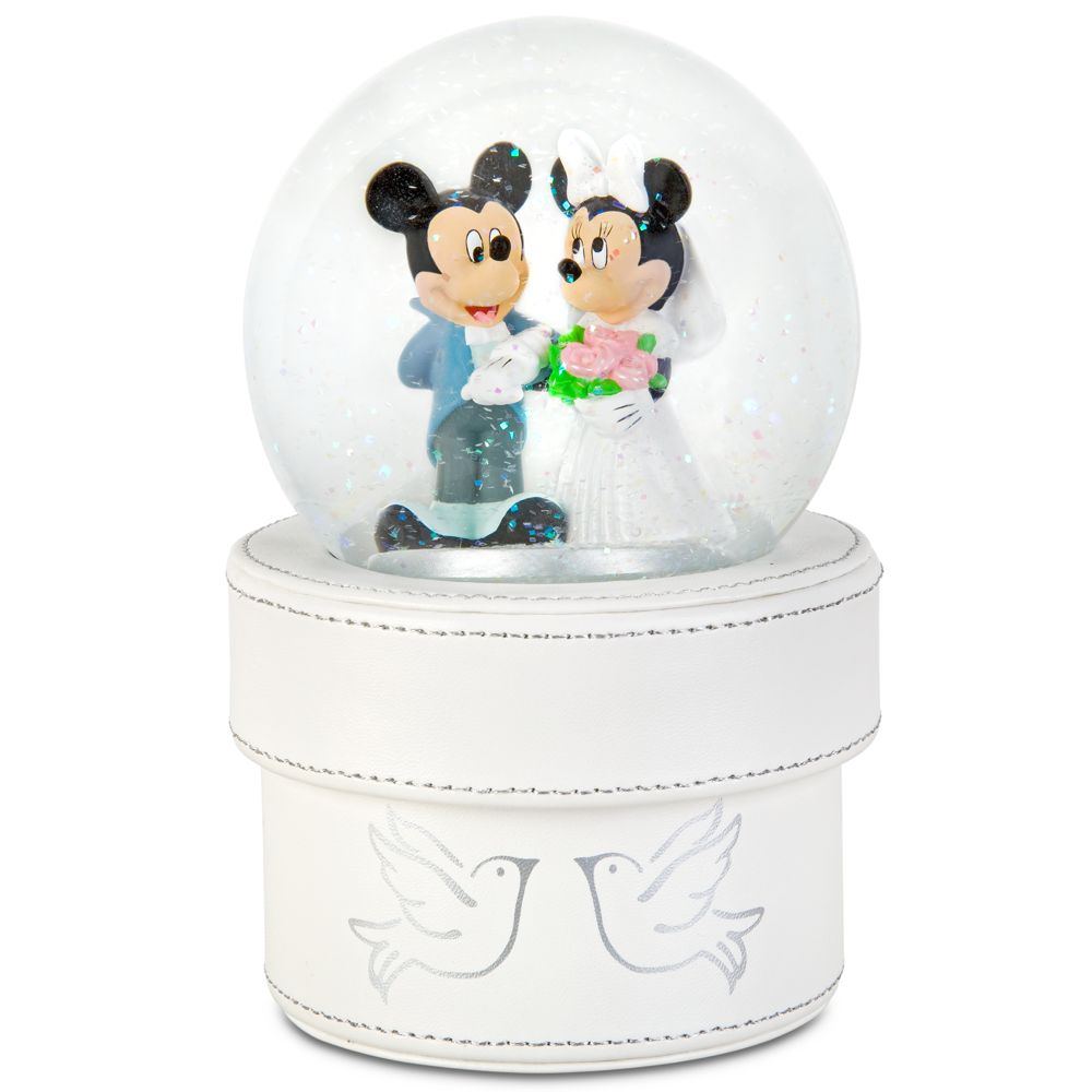 Minnie and Mickey Mouse Wedding Snowglobe Gift Box