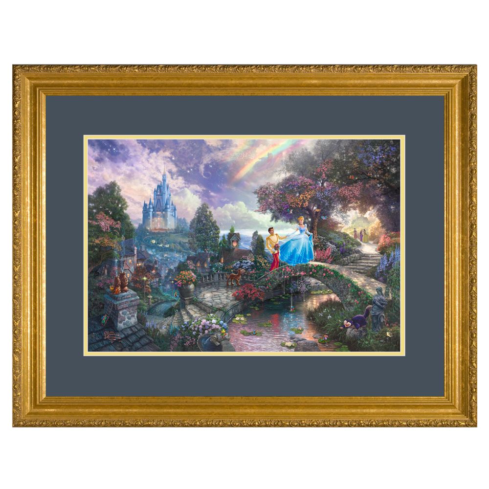 ''Cinderella Wishes Upon A Dream'' Limited Edition Framed Paper by Thomas Kinkade -- 25'' x 31''