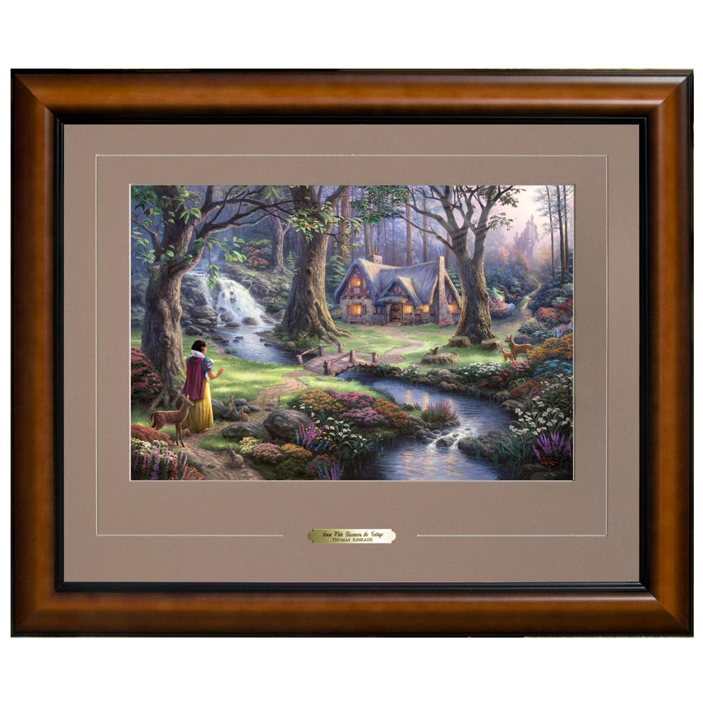 ''Snow White Discovers the Cottage'' Framed Print by Thomas Kinkade -- 22'' x 26''