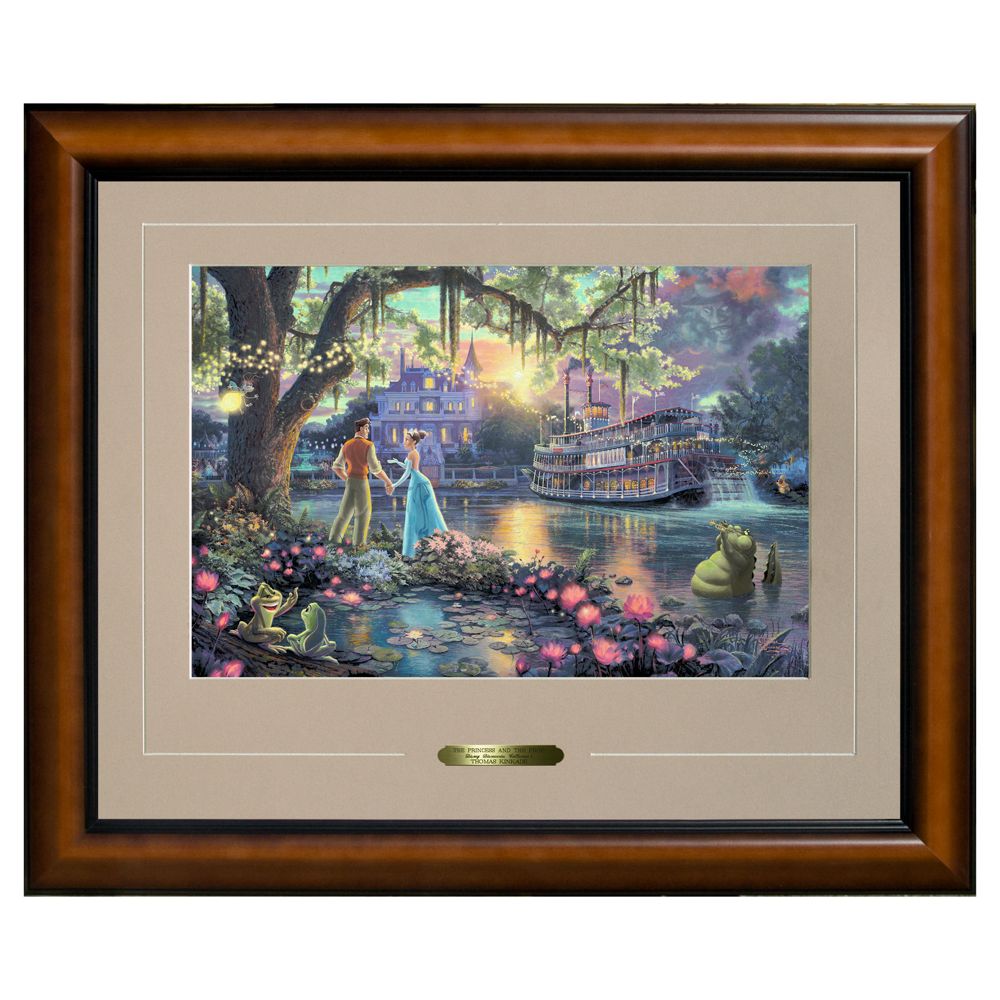 ''The Princess and the Frog'' Framed Print by Thomas Kinkade -- 16'' x 20''