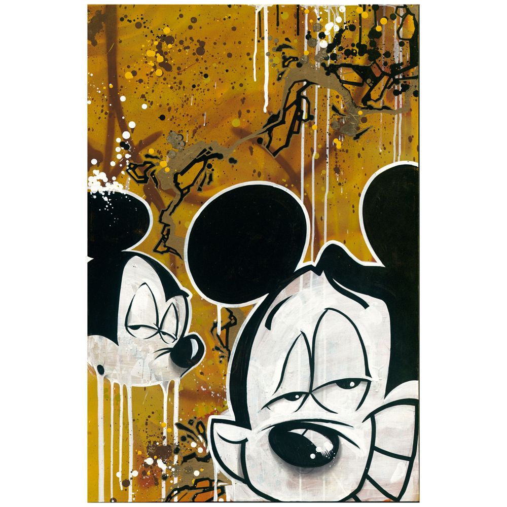 BLOC28 ''Tres Mickey'' Mickey Mouse Gicle&eacute; on Canvas -- Gallery Wrapped