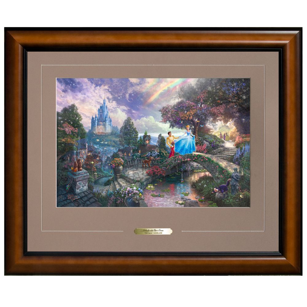 ''Cinderella Wishes Upon A Dream'' Framed Paper by Thomas Kinkade --  20'' x 24''
