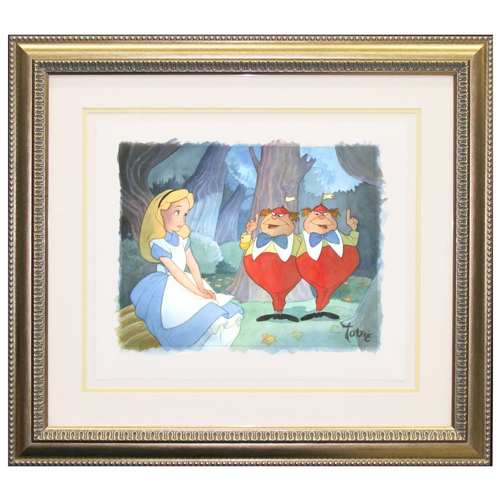 Framed Limited Edition ''Contrarywise'' Alice in Wonderland Gicl&eacute; on Paper