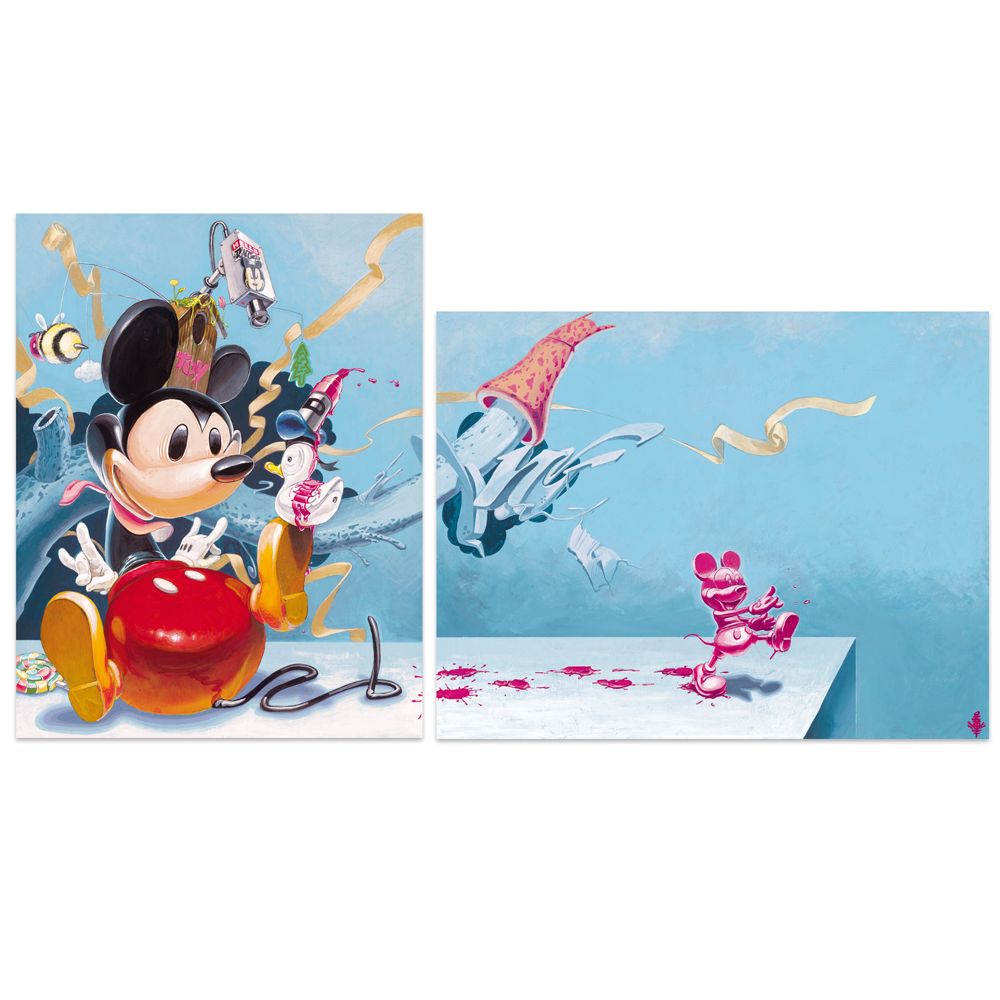 ''Toy House Mouse Parts 1 & 2'' Mickey Mouse Gicl&eacute;e