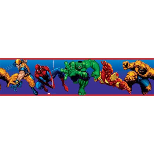 Marvel Heroes Peel and Stick Wall Border