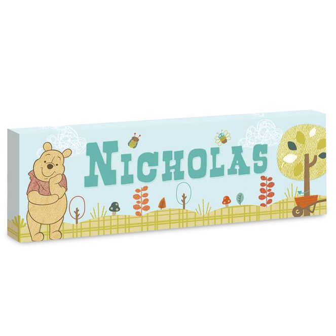 Personalized Winnie the Pooh Gicle&eacute; on Canvas -- Gallery Wrapped