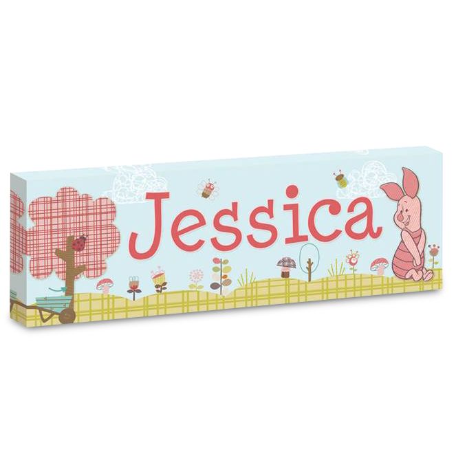 Personalized Piglet Gicle&eacute; on Canvas -- Gallery Wrapped