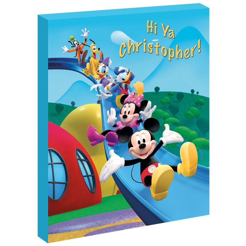 Personalized Mickey Mouse Clubhouse Gicle&eacute; on Canvas -- Gallery Wrapped