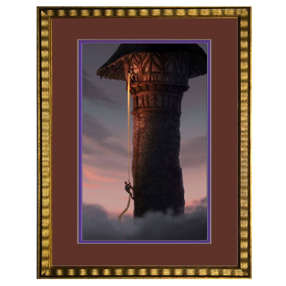 ''Flynn's Ascent'' Framed Limited-Edition Tangled Rapunzel Gicle&eacute;