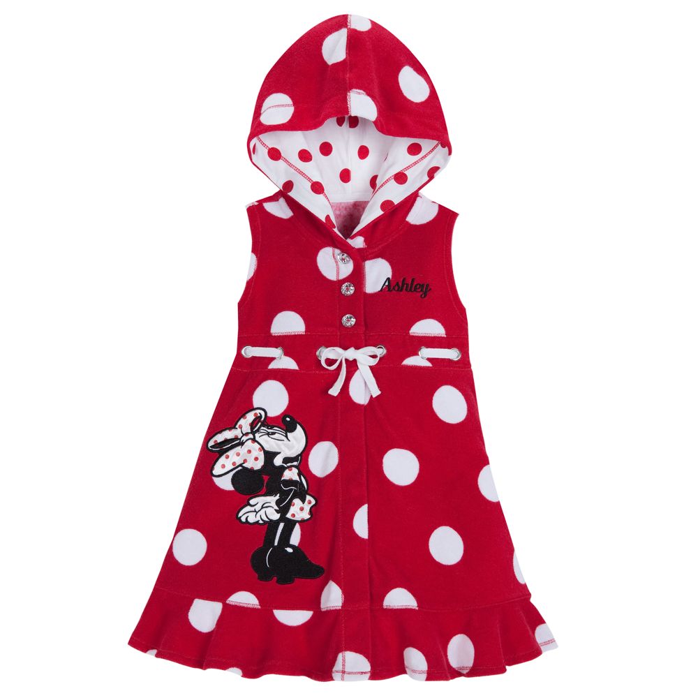 Personalizable Polka-Dot Minnie Mouse Cover-Up for Girls
