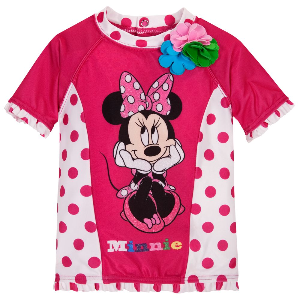 Minnie Mouse Rashguard for Toddler Girls
