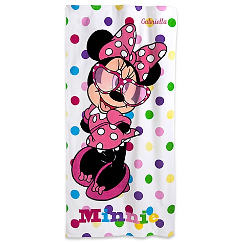Personalizable Minnie Mouse Beach Towel