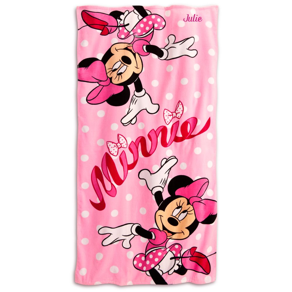Minnie Mouse Beach Towel - Personalizable