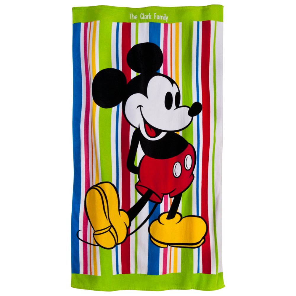 Mickey Mouse Beach Blanket Towel - Personalizable - Summer Fun