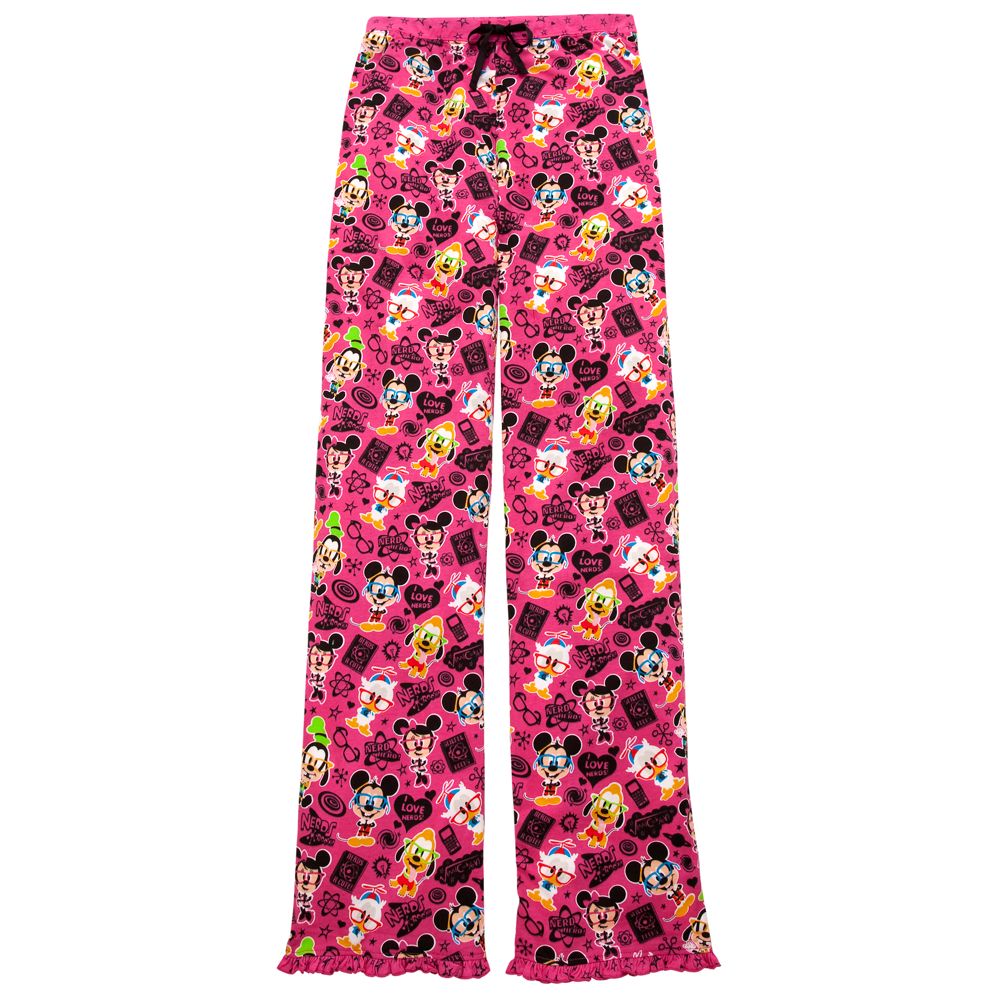 Nerds Pink Mickey Mouse and Friends Sleep Pants for Women