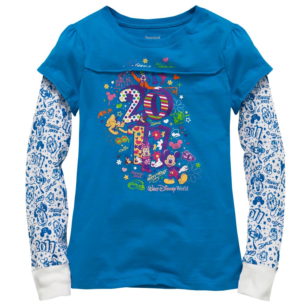 Double-Up Long Sleeve 2011 Walt Disney World Tee for Girls