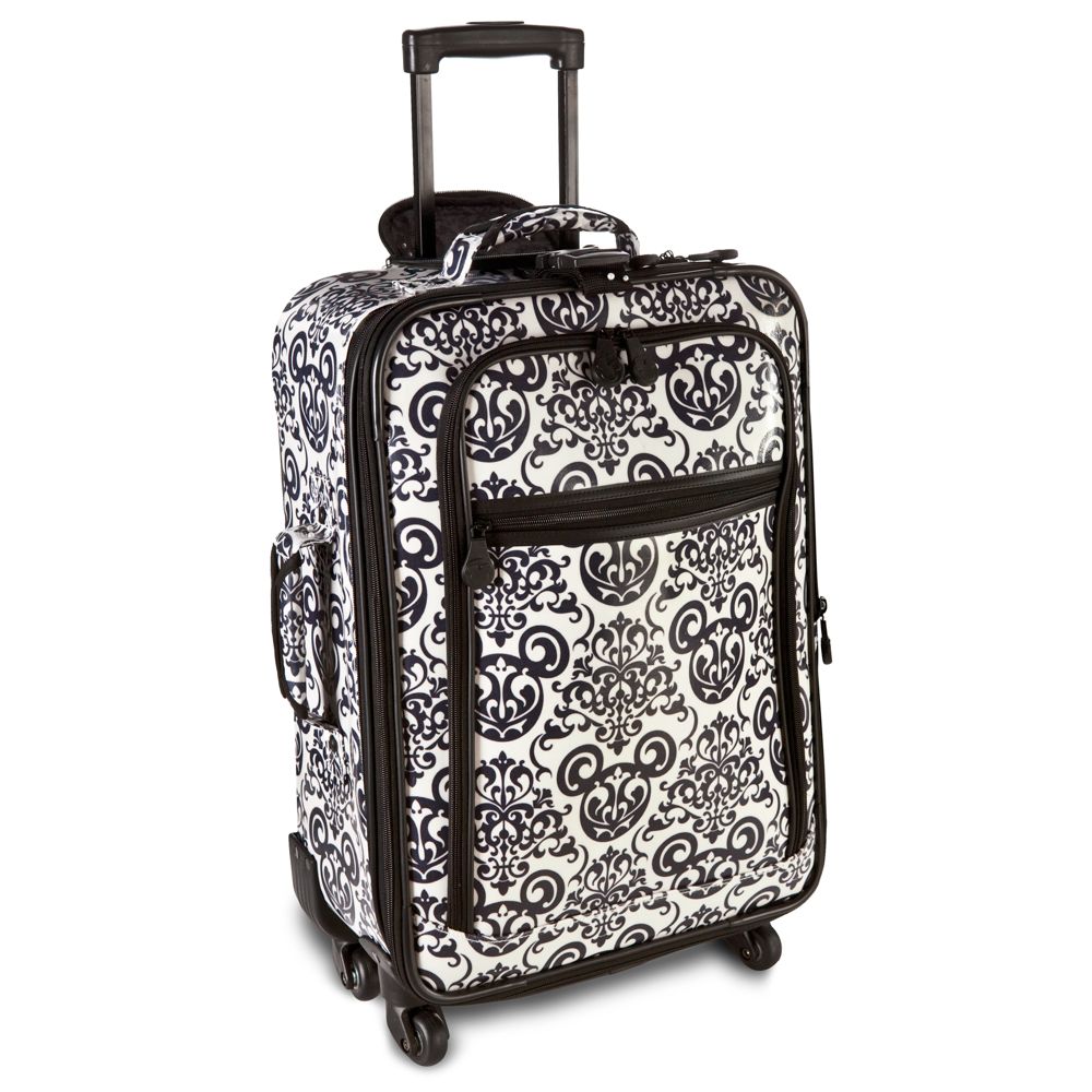 Rolling Black & White Mickey Mouse Luggage -- 22''