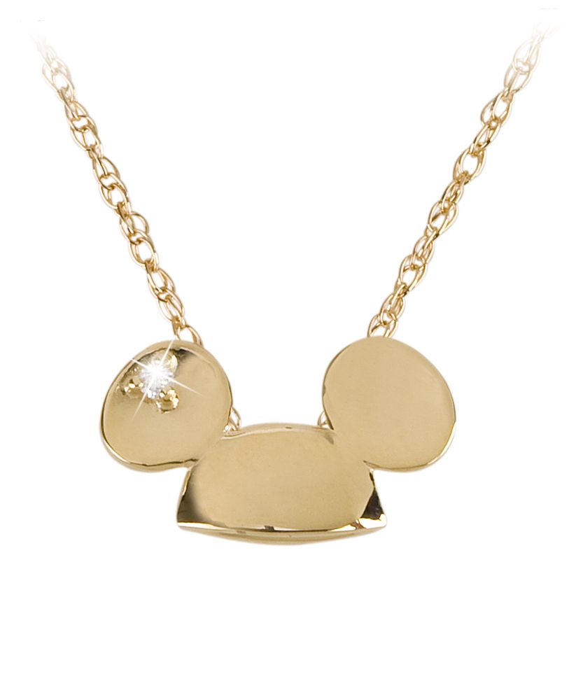 14-Kt. Gold and Diamond Mickey Mouse Ears Hat Necklace from the Disney Dream Collection