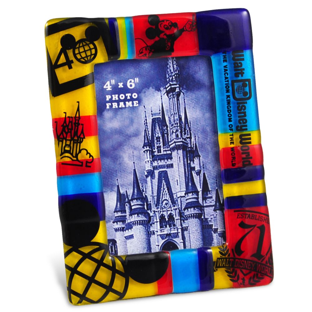 Magic Kingdom 40th Anniversary Glass Frame -- 4'' x 6''