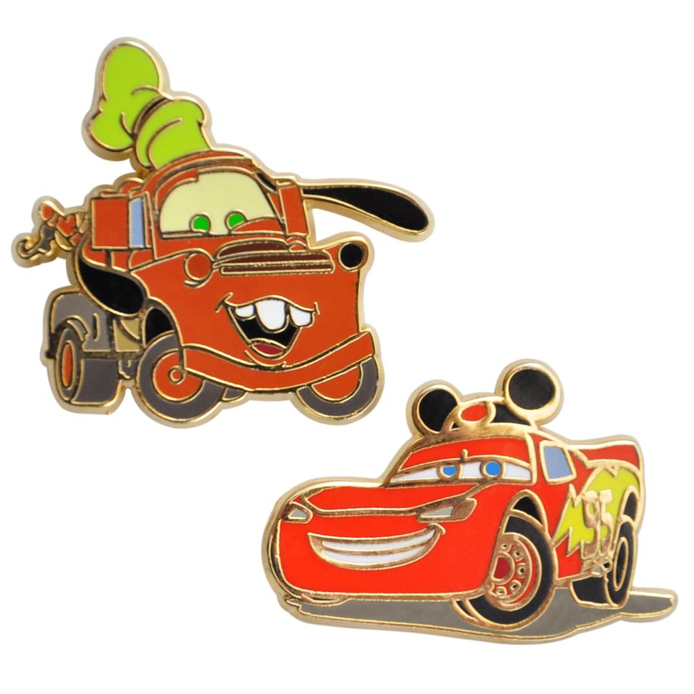 Mater and Lightning McQueen Cars Pins -- 2-Pc.
