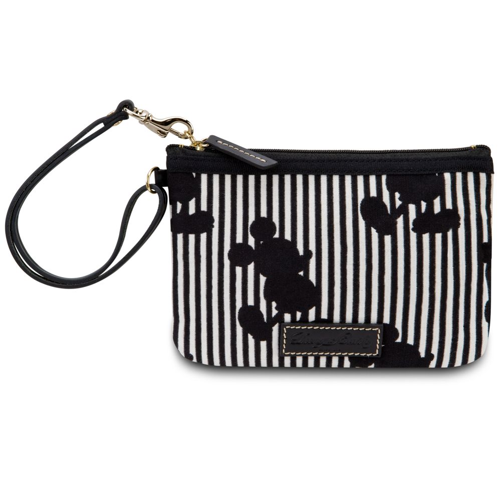 Black and White Striped Mickey Mouse Wristlet by Dooney & Bourke