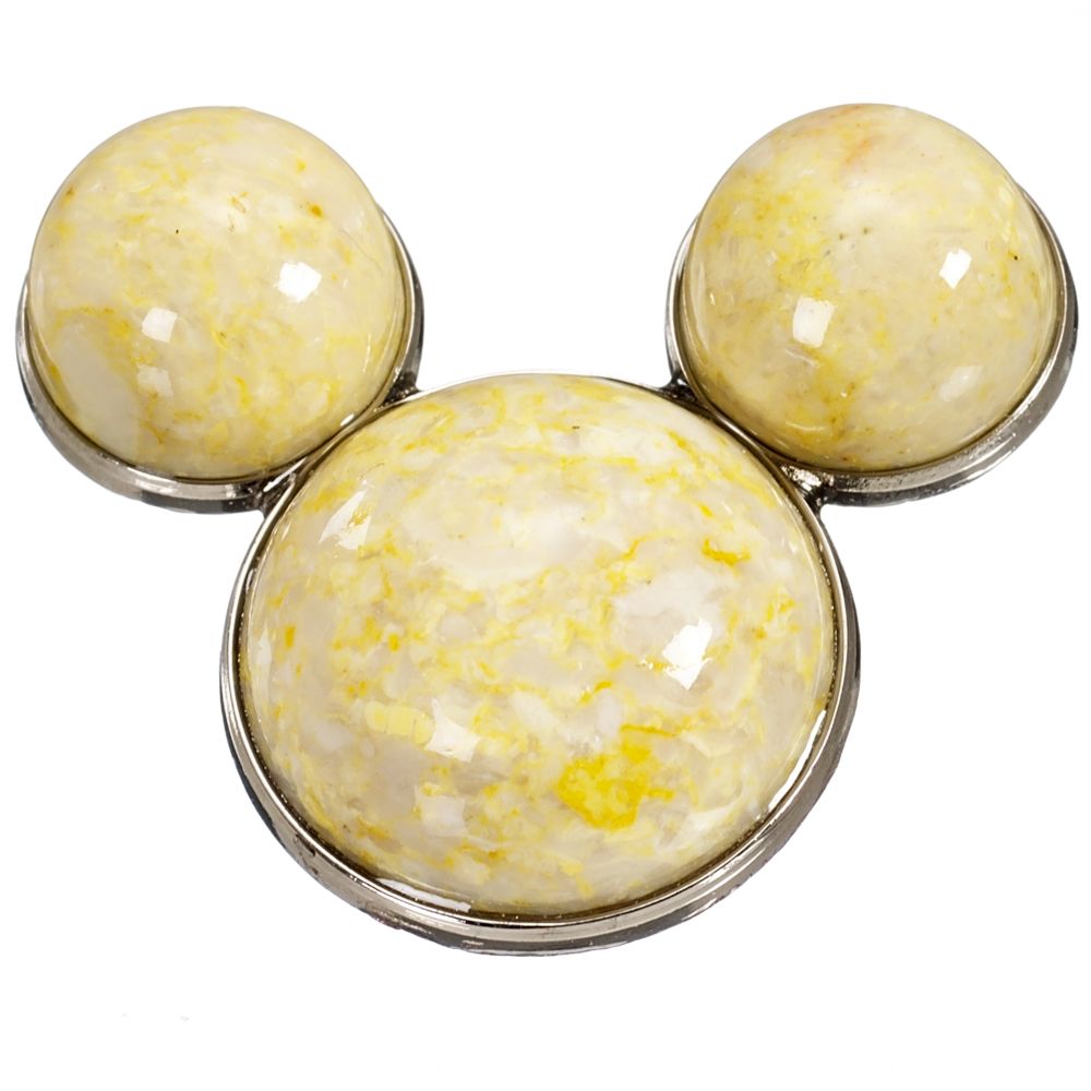 Cream Calcite Mickey Mouse Pin